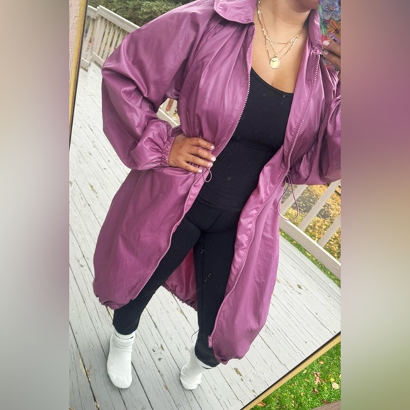 A New Day • Femme Rain Jacket - Periwinkle / Bomber Tunic Length - Picture 3 of 9